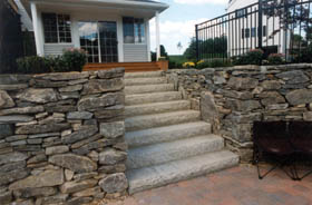 6' pink granite/rockfaced